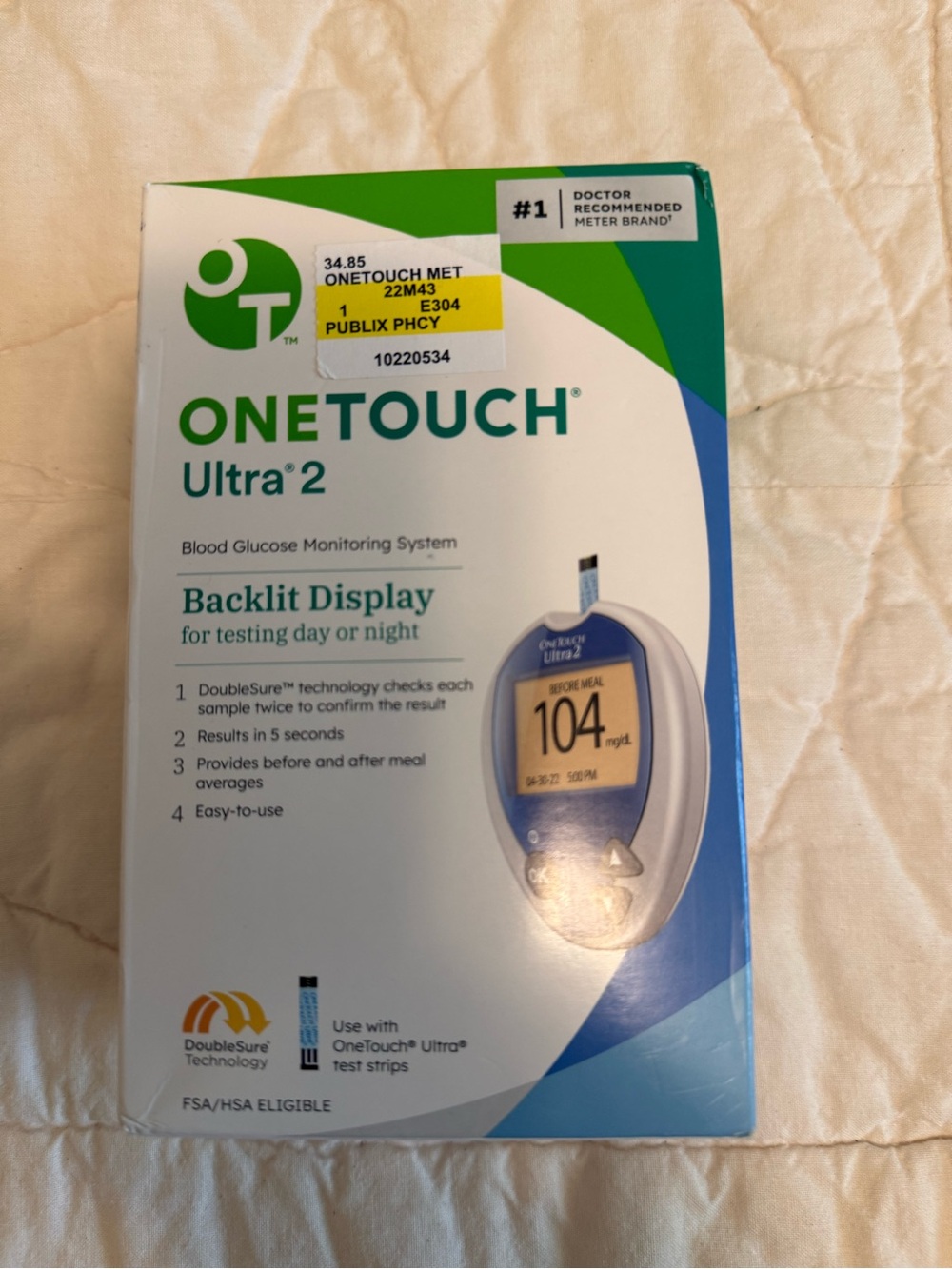 Ultra2 Blood Glucose Monitoring System - Blue